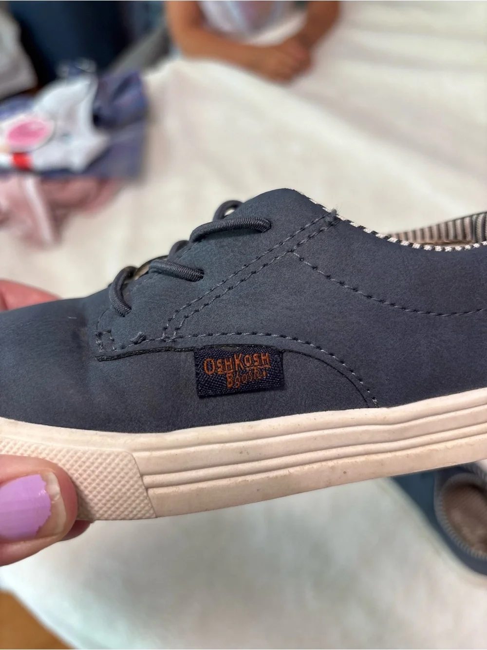 Oshkosh dress shoes sneaker navy boys size 8